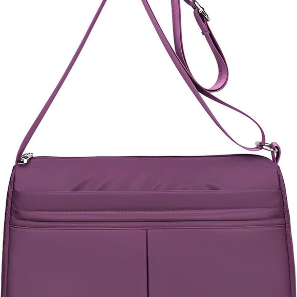 Water-Resistant Purple Crossbody Bag for Women with Multiple Pockets, Lightweigh - Picture 1 of 6